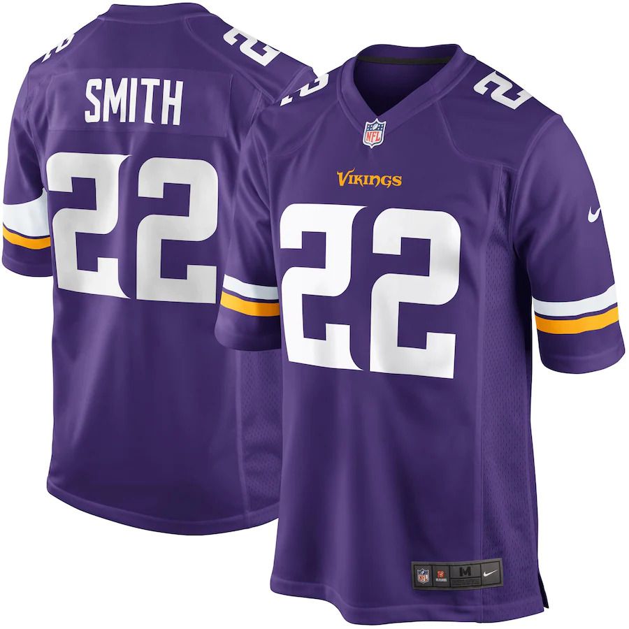 Men Minnesota Vikings #22 Harrison Smith Nike Purple Game Player NFL Jersey->minnesota vikings->NFL Jersey